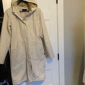 Vero Moda Beige Hooded Utility Jacket